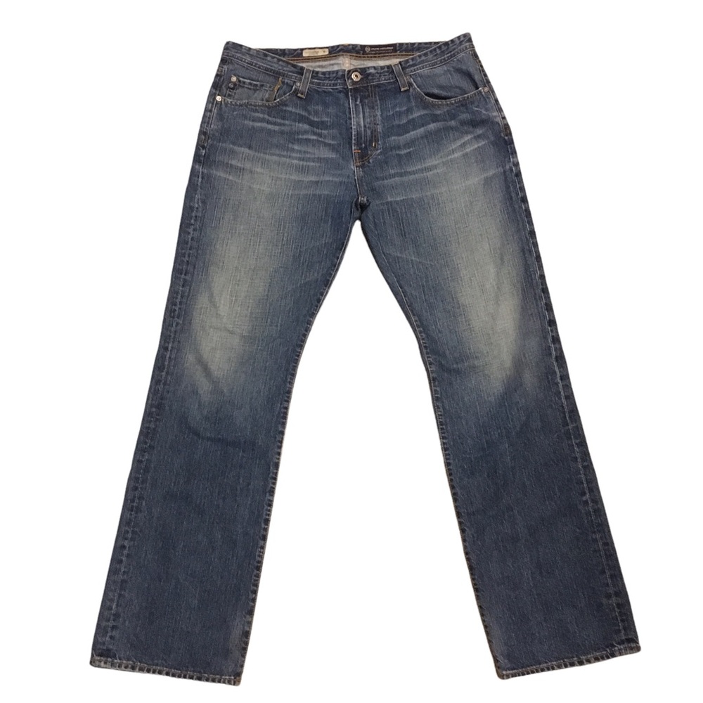 Ag Adriano Goldschmied The Protégé Mens Blue Denim Straight Leg Jeans Size 38